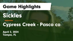 Sickles  vs Cypress Creek  - Pasco co Game Highlights - April 2, 2024