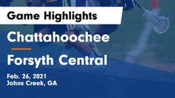Chattahoochee  vs Forsyth Central  Game Highlights - Feb. 26, 2021