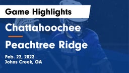 Chattahoochee  vs Peachtree Ridge  Game Highlights - Feb. 22, 2022