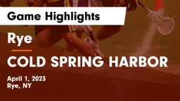 Rye  vs COLD  SPRING HARBOR Game Highlights - April 1, 2023