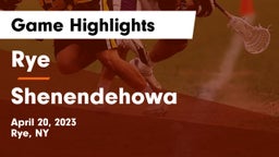 Rye  vs Shenendehowa  Game Highlights - April 20, 2023