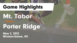 Mt. Tabor  vs Porter Ridge  Game Highlights - May 2, 2022