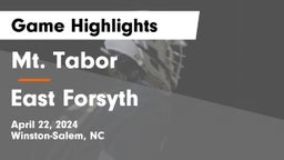 Mt. Tabor  vs East Forsyth  Game Highlights - April 22, 2024