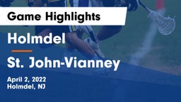 Holmdel  vs St. John-Vianney  Game Highlights - April 2, 2022