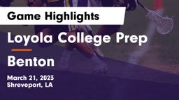 Loyola College Prep  vs Benton Game Highlights - March 21, 2023