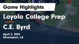 Loyola College Prep  vs C.E. Byrd  Game Highlights - April 2, 2024