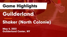 Guilderland  vs Shaker  (North Colonie) Game Highlights - May 4, 2022