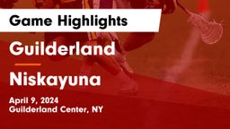 Guilderland  vs Niskayuna  Game Highlights - April 9, 2024