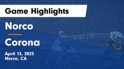Norco  vs Corona  Game Highlights - April 13, 2023