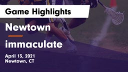 Newtown  vs immaculate  Game Highlights - April 13, 2021
