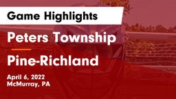 Peters Township  vs Pine-Richland  Game Highlights - April 6, 2022