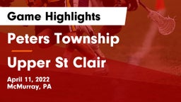 Peters Township  vs Upper St Clair Game Highlights - April 11, 2022