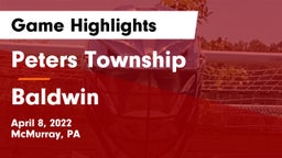 Peters Township  vs Baldwin  Game Highlights - April 8, 2022