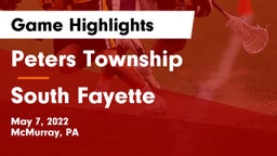 Peters Township  vs South Fayette  Game Highlights - May 7, 2022