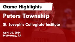 Peters Township  vs St. Joseph's Collegiate Institute Game Highlights - April 20, 2024