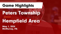 Peters Township  vs Hempfield Area  Game Highlights - May 1, 2024