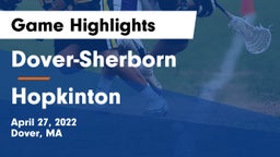 Dover-Sherborn  vs Hopkinton  Game Highlights - April 27, 2022