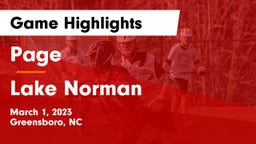 Page  vs Lake Norman  Game Highlights - March 1, 2023