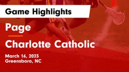 Page  vs Charlotte Catholic  Game Highlights - March 16, 2023