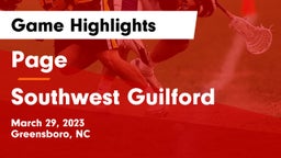Page  vs Southwest Guilford  Game Highlights - March 29, 2023