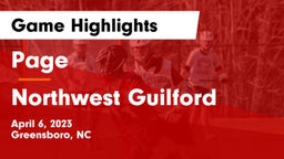 Page  vs Northwest Guilford  Game Highlights - April 6, 2023