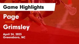 Page  vs Grimsley  Game Highlights - April 24, 2023