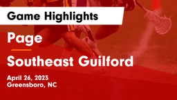 Page  vs Southeast Guilford  Game Highlights - April 26, 2023