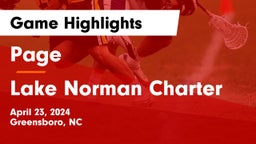 Page  vs Lake Norman Charter  Game Highlights - April 23, 2024