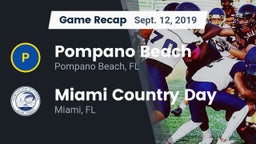 Recap: Pompano Beach  vs. Miami Country Day  2019