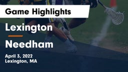 Lexington  vs Needham  Game Highlights - April 3, 2022