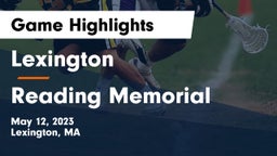 Lexington  vs Reading Memorial  Game Highlights - May 12, 2023