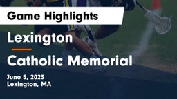 Lexington  vs Catholic Memorial  Game Highlights - June 5, 2023