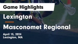 Lexington  vs Masconomet Regional  Game Highlights - April 15, 2024