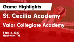 St. Cecilia Academy  vs Valor Collegiate Academy Game Highlights - Sept. 2, 2022
