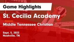 St. Cecilia Academy  vs Middle Tennessee Christian Game Highlights - Sept. 5, 2023