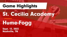 St. Cecilia Academy  vs Hume-Fogg  Game Highlights - Sept. 13, 2023