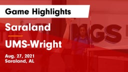 Saraland  vs UMS-Wright  Game Highlights - Aug. 27, 2021
