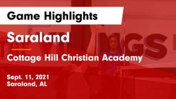 Saraland  vs Cottage Hill Christian Academy Game Highlights - Sept. 11, 2021