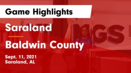 Saraland  vs Baldwin County  Game Highlights - Sept. 11, 2021