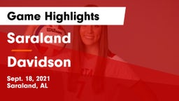 Saraland  vs Davidson  Game Highlights - Sept. 18, 2021