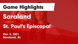 Saraland  vs St. Paul's Episcopal  Game Highlights - Oct. 5, 2021