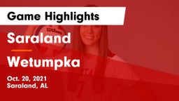 Saraland  vs Wetumpka  Game Highlights - Oct. 20, 2021