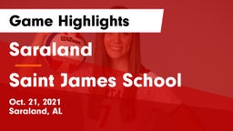 Saraland  vs Saint James School Game Highlights - Oct. 21, 2021
