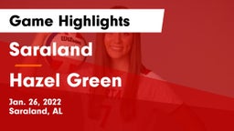 Saraland  vs Hazel Green  Game Highlights - Jan. 26, 2022