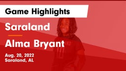 Saraland  vs Alma Bryant  Game Highlights - Aug. 20, 2022
