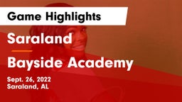 Saraland  vs Bayside Academy  Game Highlights - Sept. 26, 2022