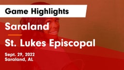 Saraland  vs St. Lukes Episcopal  Game Highlights - Sept. 29, 2022
