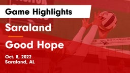 Saraland  vs Good Hope  Game Highlights - Oct. 8, 2022