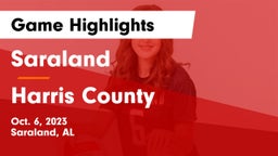 Saraland  vs Harris County  Game Highlights - Oct. 6, 2023