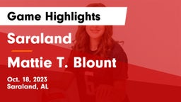 Saraland  vs Mattie T. Blount  Game Highlights - Oct. 18, 2023